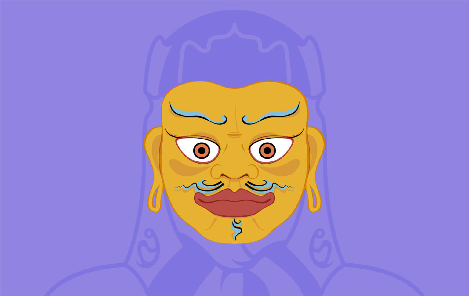 Illustrazione maschera Padmasambhava