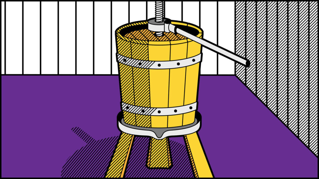 Illustrazione torchio pop art