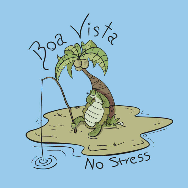 Illustrazione fumetto tartaruga No Stress Boa Vista