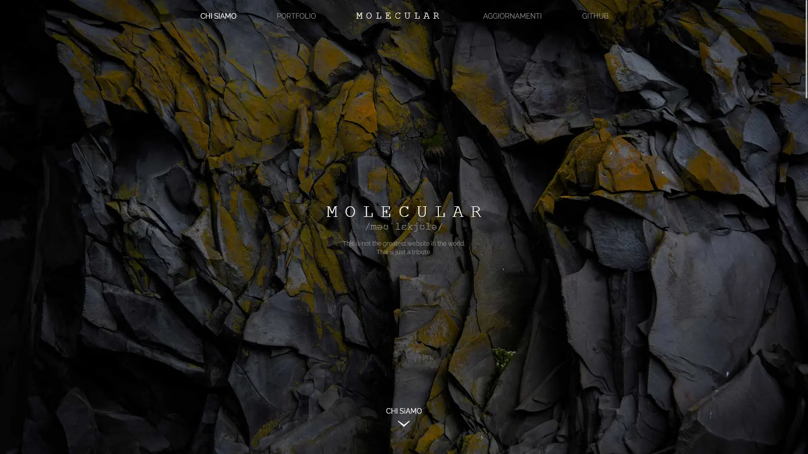 Home page sito web versione desktop