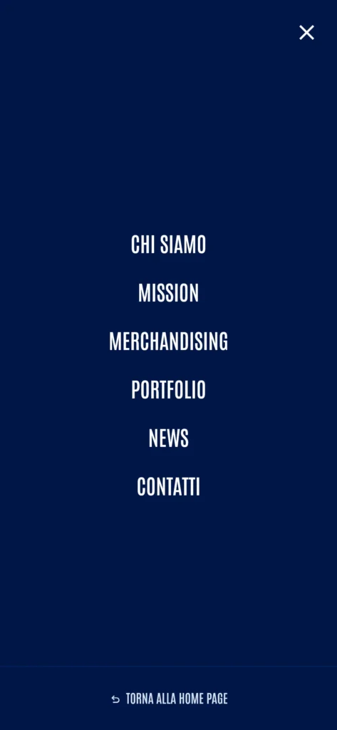 Menù mobile sito web giemme.it