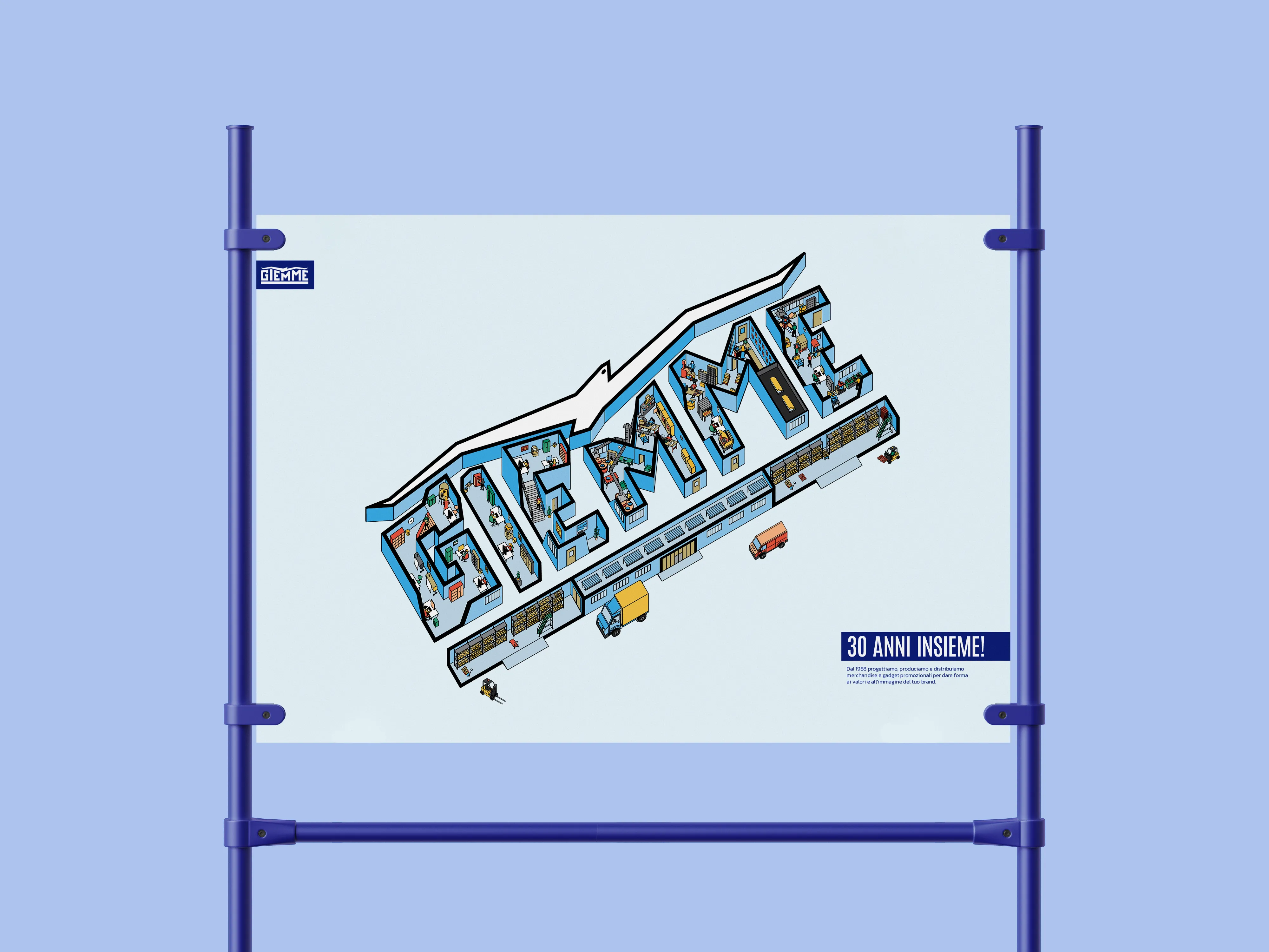 Poster per il 30esimo anniversario della Giemme